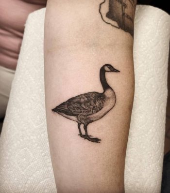 Canadian Goose Tattoo by @timbecktattoos