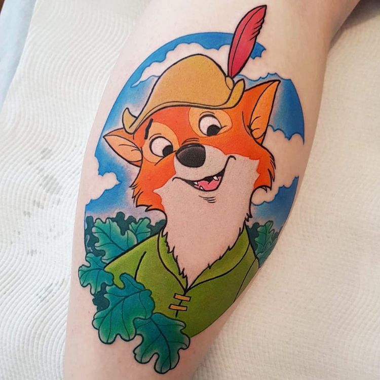 Disney Robin Hood Tattoo by @tattoos.by.steve