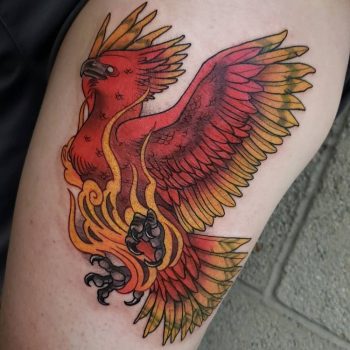 Fire Bird Tattoo by @scarpo