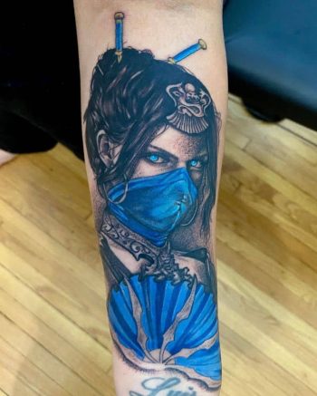 Kitana Mortal Kombat Tattoo by @tattoo.everett