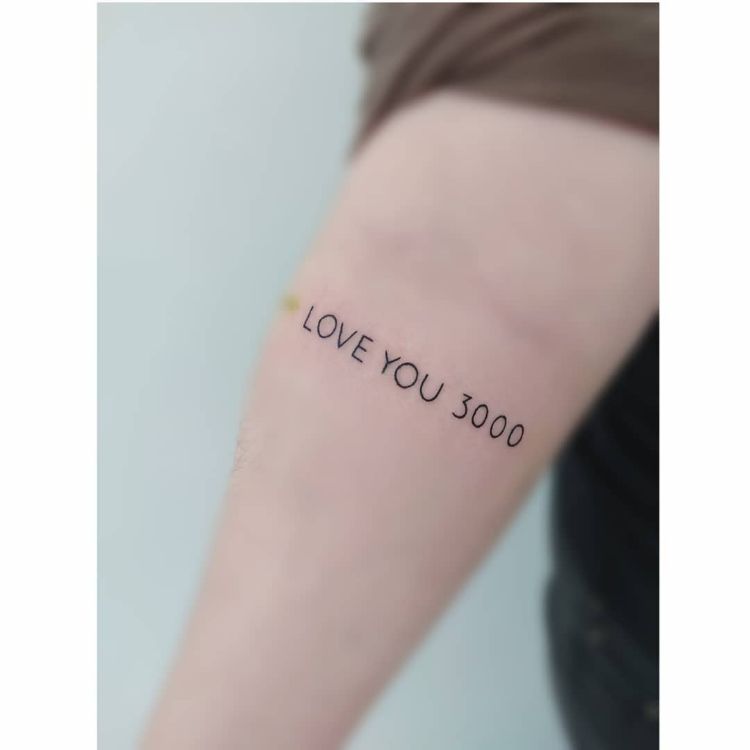 Love You 3000 Tattoo by @antob.ink