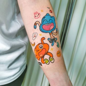 Pokemon Gumball Tattoo by @silly_girl_tatts