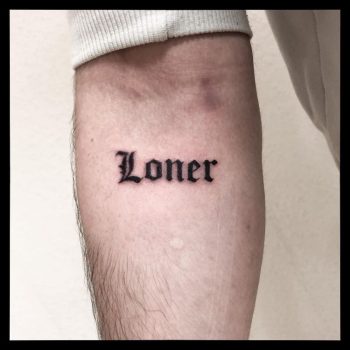 Popular Loner Tattoo by @solitdude_
