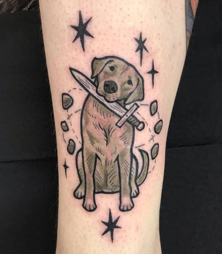 Simple Labrador Retriever Tattoo by @kelpiebat