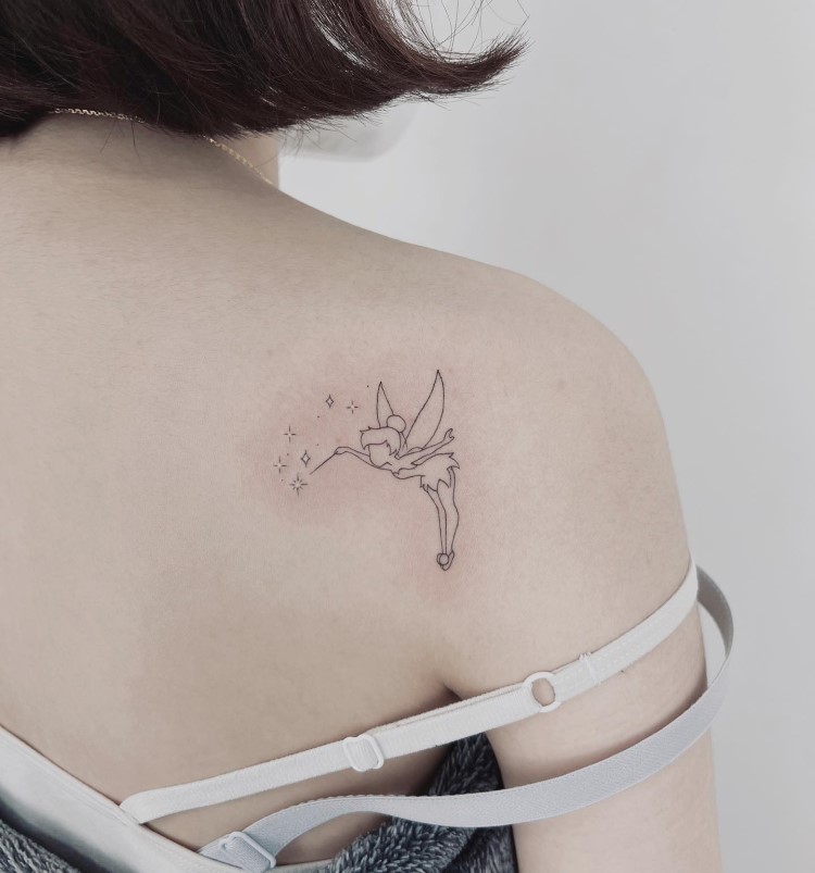 Tinkerbell Silhouette Tattoo by @tattooist_dante 