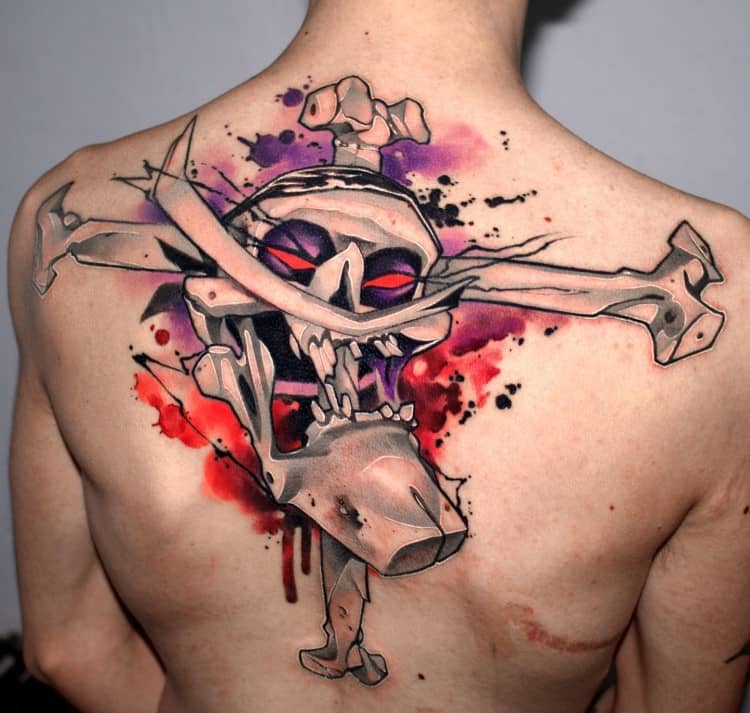 Whitebeard Back Tattoo by @uncl_paul_knows_upk
