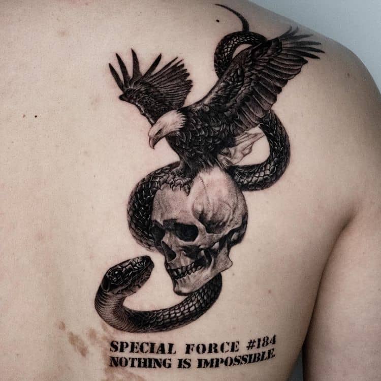 Army Special Forces Tattoo by @tattooist_bega