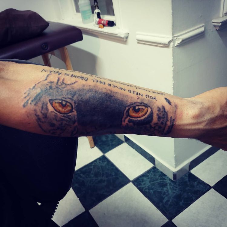Black Panther Eyes Tattoo by @karla_sol_tattoos