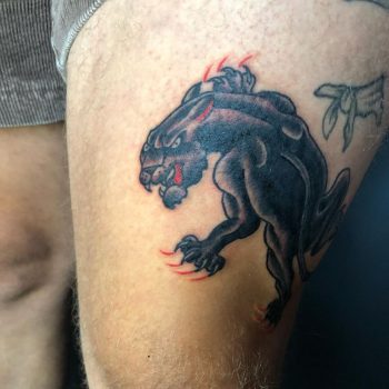 Black Panther Tattoo Cover Up by @shanexhall
