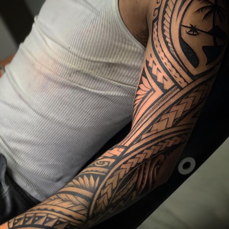 Chamorro Tattoo Sleeve by @tattoosbybigjohn