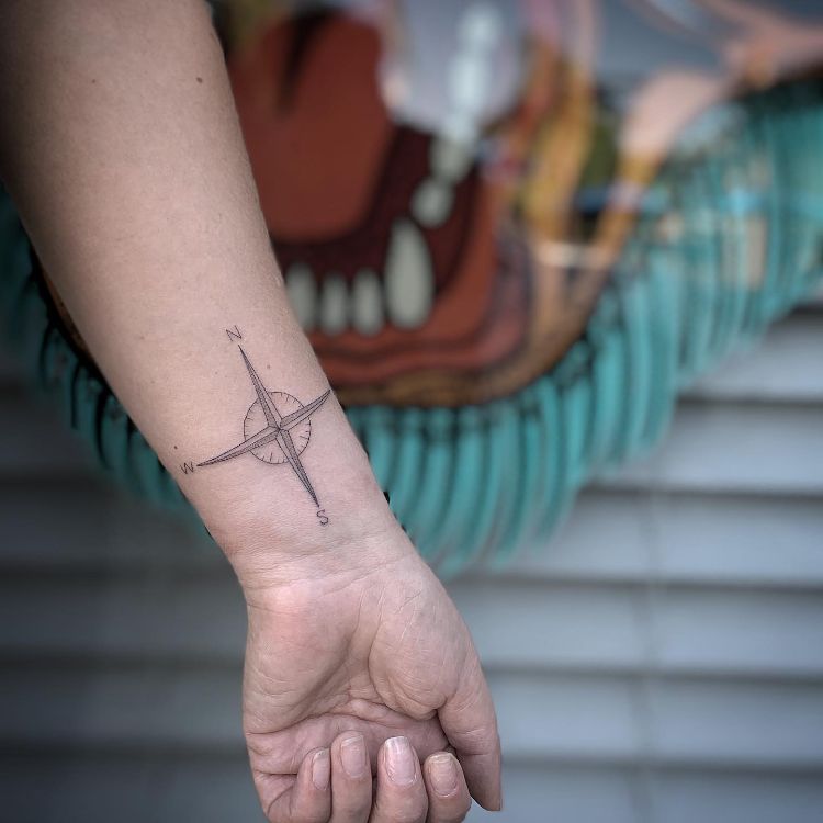 Compass Temporary Tattoo by @ihatematthewstella