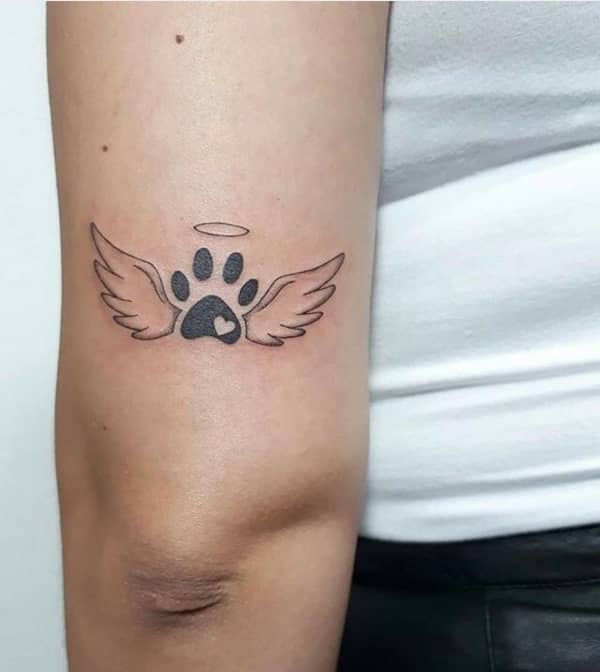 Dog Paw With Wings Tattoo - Tattoogrid.net