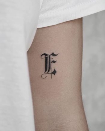 English Letter Tattoo by @aleksaenz