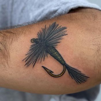 Fly-Fishing Fly Tattoo by @ajmcguiretattoos