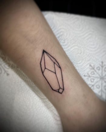 Geometric Crystal Tattoo by @brokenxrainbow_art