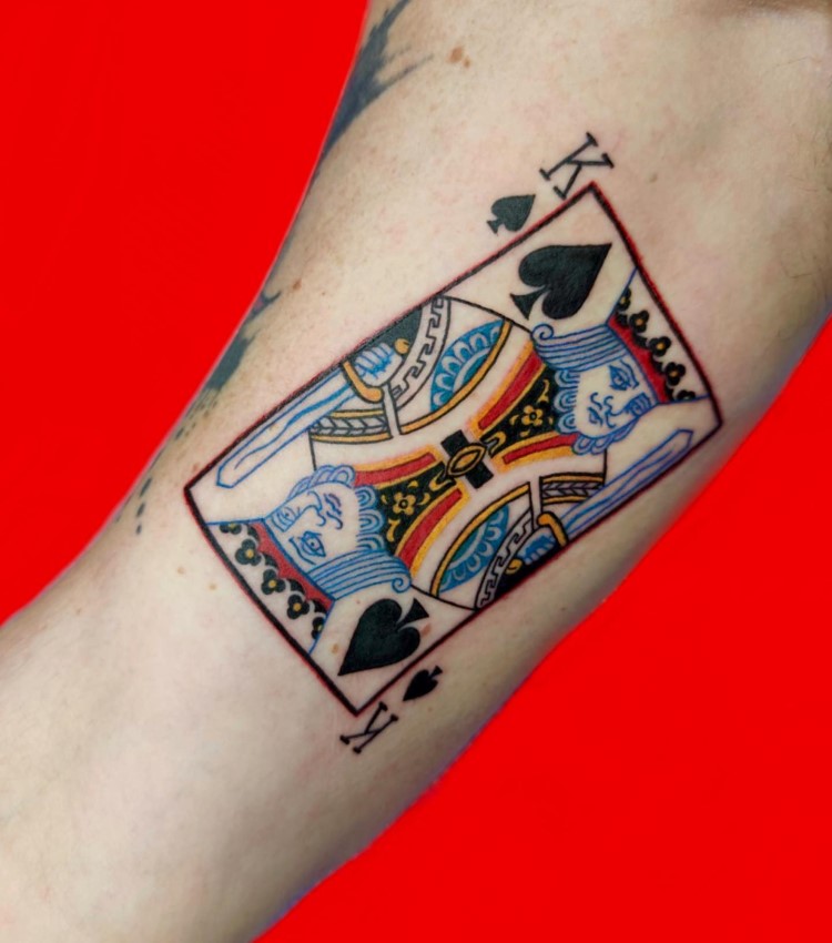 King Of Spade Tattoo by @newatatau