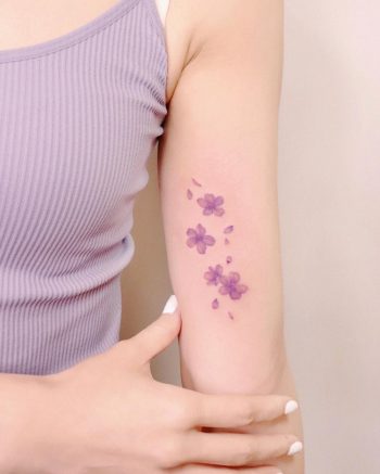 Light Purple Tattoo by @peria_tattoo