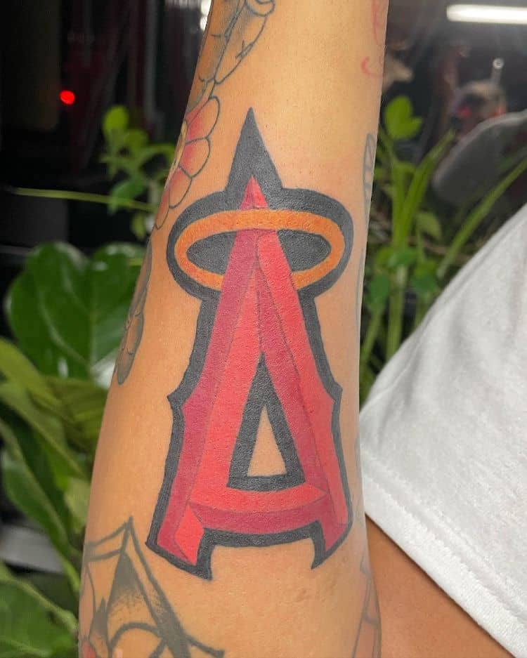 Los Angeles Angels Tattoo by @jamjellyink