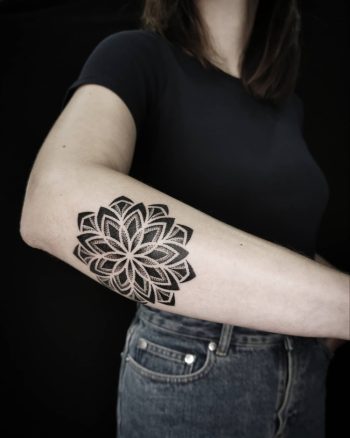 Mandala Temporary Tattoo Idea by @kseno.now
