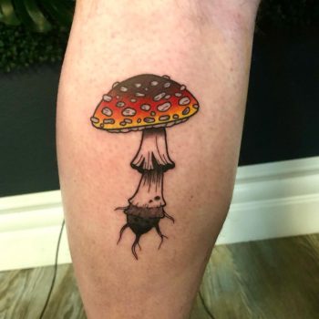 Mushroom Flash Tattoo by @chloetattooart