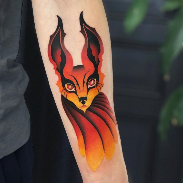 Naruto Nine Tailed Fox Tattoo by @dariastahp