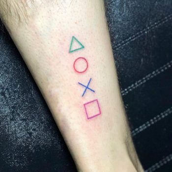 Playstation Symbols Tattoo by @emanuelemasin