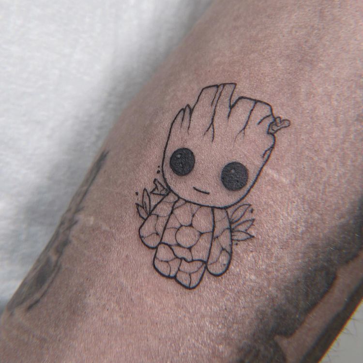 Small Groot Tattoo by @shinigamixd.ink