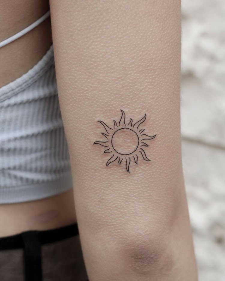 Sun Temporary Tattoo Idea by @sapiryahell