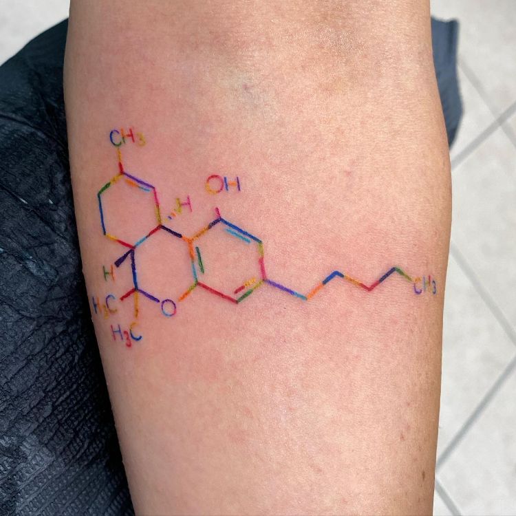 The Chemical Compound Tattoo by @gordienumber9