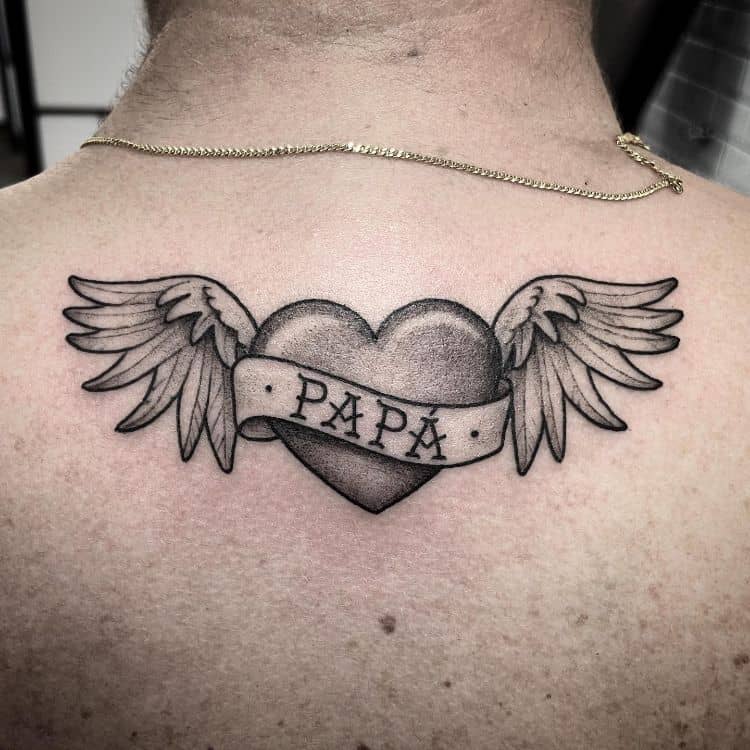 Angel Wing Heart Tattoo by @julls_tattoo