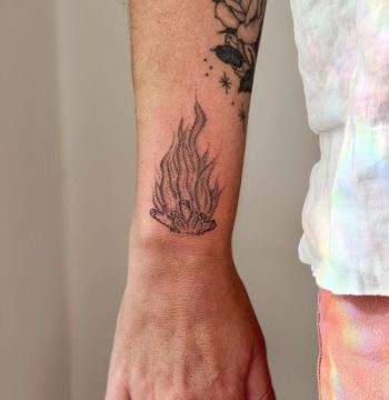 Campfire Tattoo Simple Design by @township31