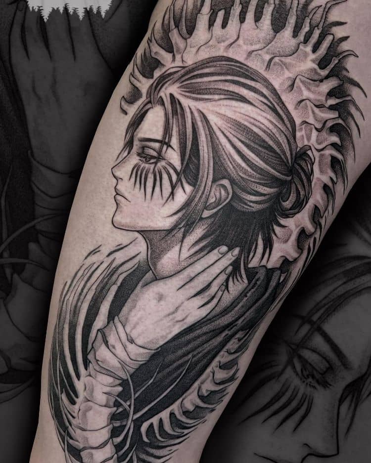 Eren Jaeger Tattoo by @blackwood_tattoo