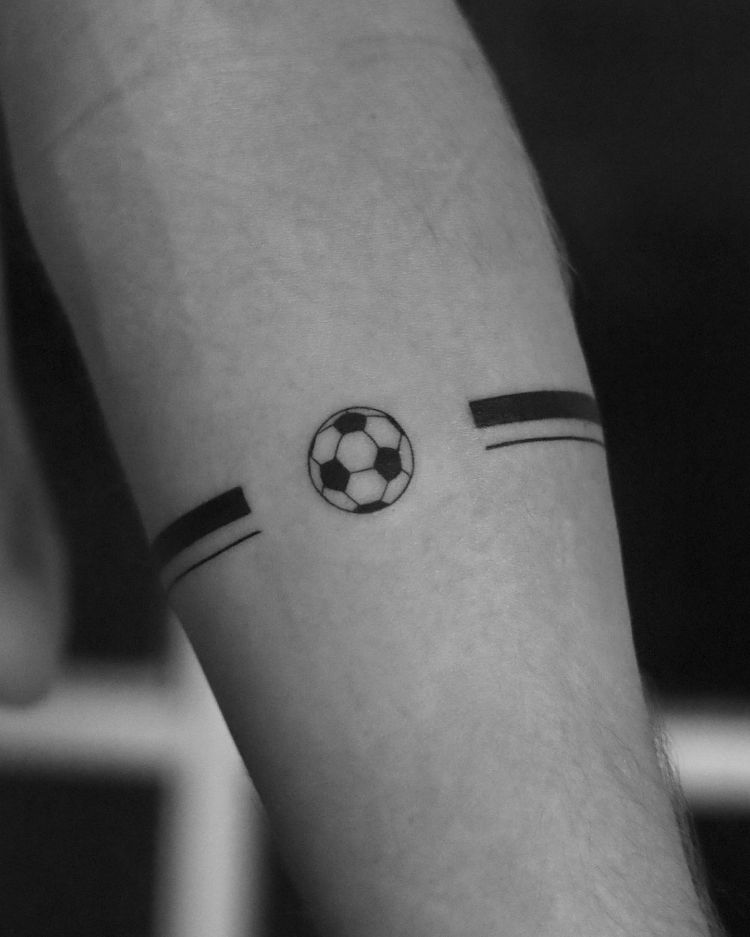 Football Design Tattoo by @emwitattoo
