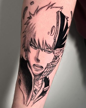 Ichigo Kurosaki Tattoo by @domenico_virecci_tattoo