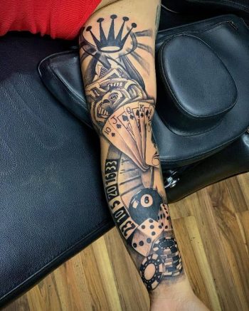 Las Vegas Sleeve Tattoo by @iaan_tattoos