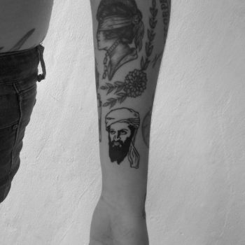 Osama Bin Laden Tattoo by @sietetres_tattoo