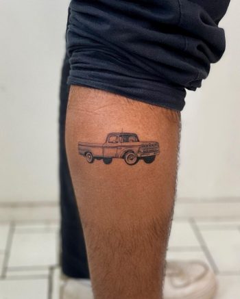 Pickup Truck Tattoo by @tradethissleep