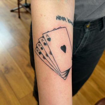 Pocket Aces Tattoo by @vicleetattoos