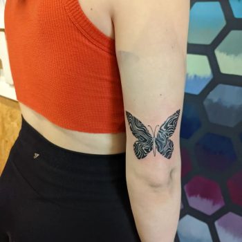 Psychedelic Butterfly Tattoo by @greeneye_tattoos