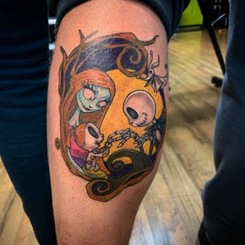 Sally And Jack Tattoo by @martinazago_tattoo