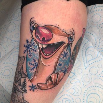 Sid The Sloth Tattoo by @rucastattoos