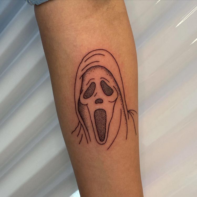 Simple Scream Tattoo by @intravenous_