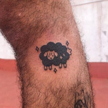 Small Black Sheep Tattoo by @la.lordi