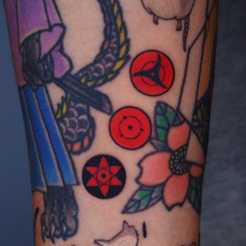 Small Sharingan Tattoo by @tattooist.yup