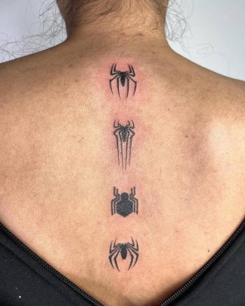 Spider Man Back Tattoo by @mon.tatt