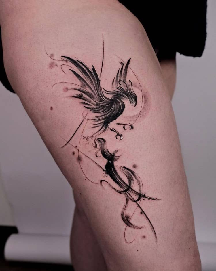 Temporary Phoenix Tattoo by @tattooist_jaymee