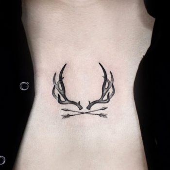 Antlers Tattoo by @choya_tattoo