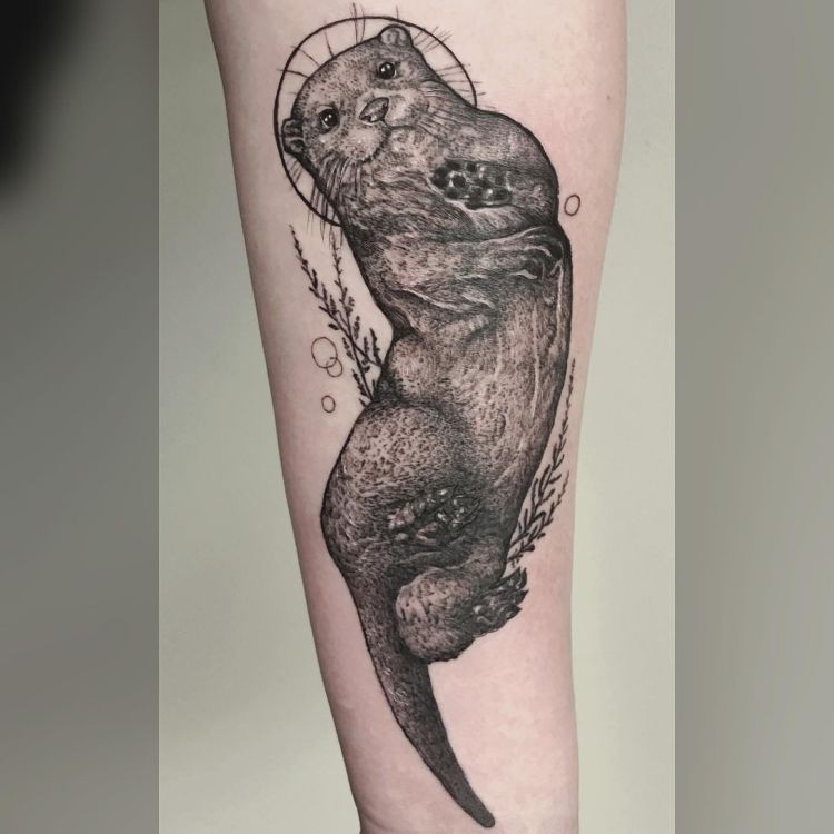 River Otter Tattoo by @tattoos.by.janelle