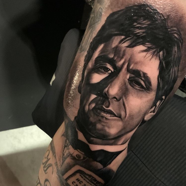 Al Pacino Tattoo by @mrghxst_tts