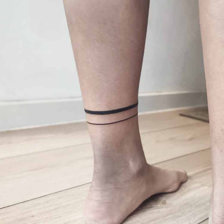 Double Line Tattoo by @irene_illusia